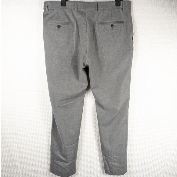 Tommy Hilfiger 36x30 Gray Wool Blend Dress Pants Mens Slim Fit Flat Front Slacks - Picture 2 of 3